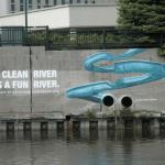 mural for Milwaukee River Keepers on the Milwaukee river